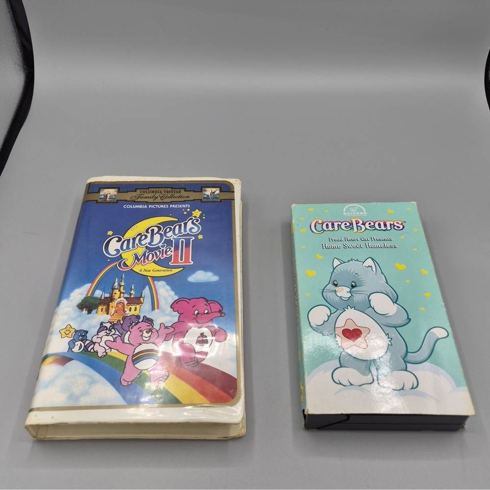 Vintage VHS Care Bears Lot Of 2 Untested